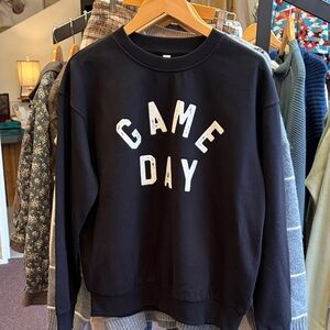 Black Crew Neck Sweater Game Day